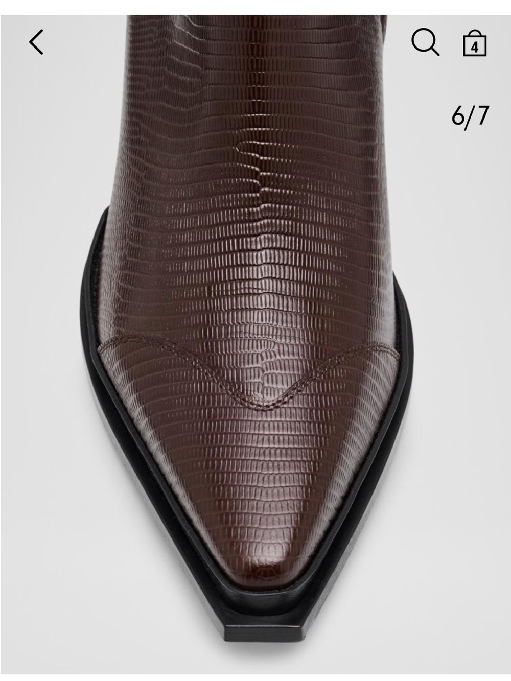 Jimmy Choo Brown Lizard-Embossed Pointed-Toe Ankle Boots